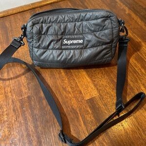 Supreme Black Puffer Bag
